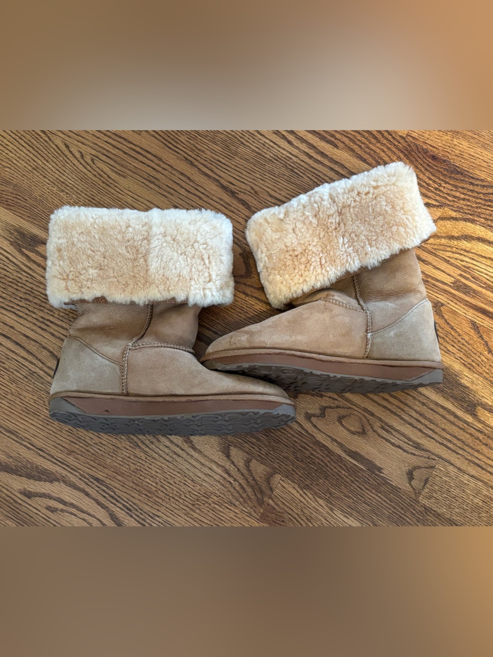 EMU Australia Stinger Hi Suede Sheepskin Boots Chestnut Brown Women's Size 9 US